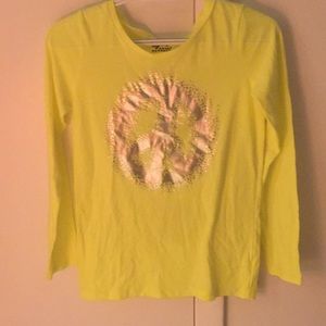 Neon green long sleeve shirt